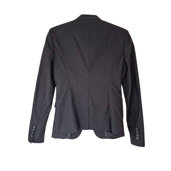 RW&CO Black Tailored Blazer Split Collar One Button Closure - Picture 2 of 9